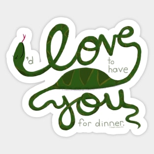 Funny Snake Subliminal Message Sticker